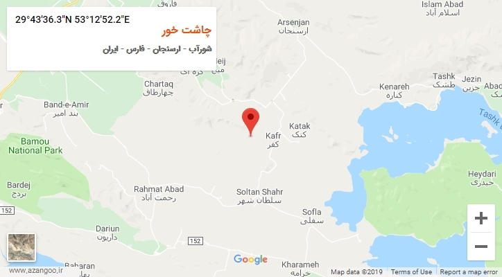 روستای چاشت خور بر روی نقشه