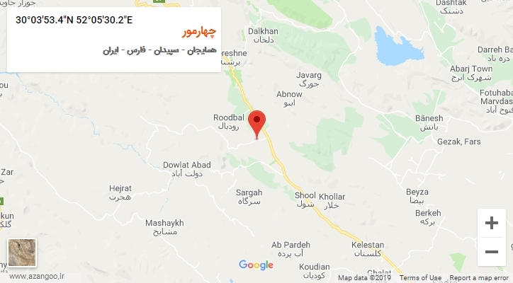روستای چهارمور بر روی نقشه