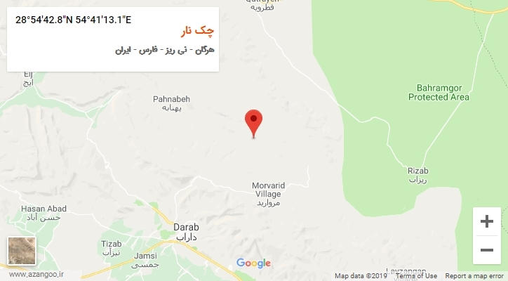 روستای چک نار بر روی نقشه