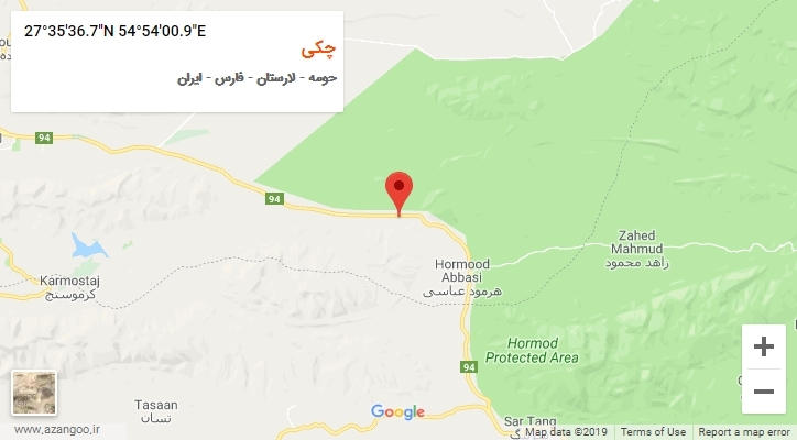 روستای چکی بر روی نقشه