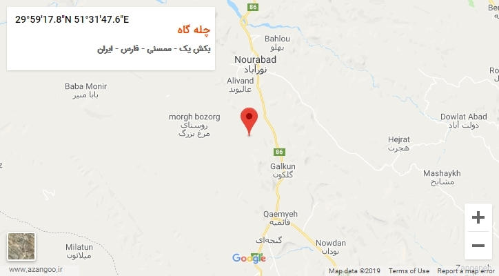 روستای چله گاه بر روی نقشه