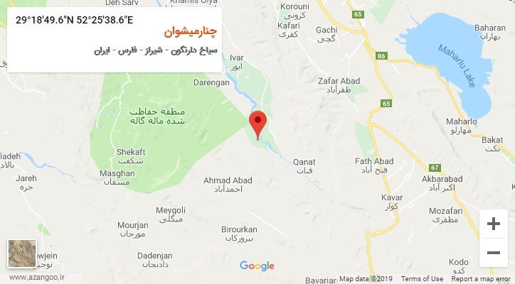 روستای چنارمیشوان بر روی نقشه