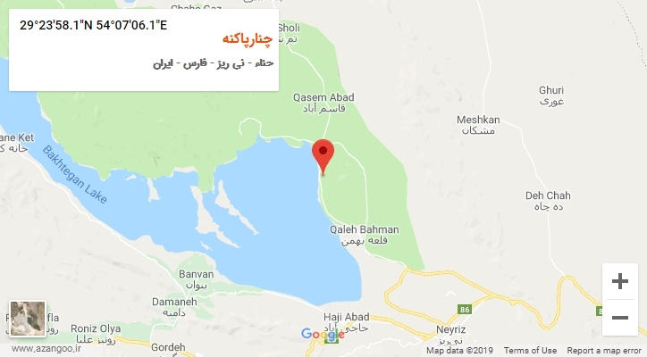 روستای چنارپاکنه بر روی نقشه