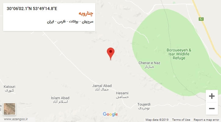 روستای چنارویه بر روی نقشه