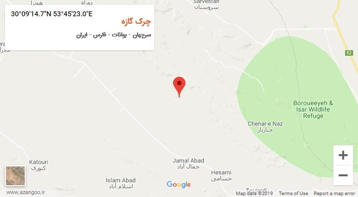 روستای چرک گازه بر روی نقشه