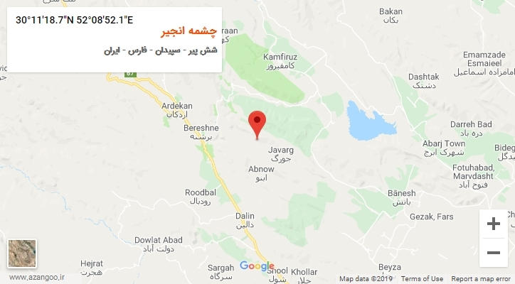 روستای چشمه انجیر بر روی نقشه