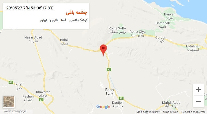 روستای چشمه باغی بر روی نقشه