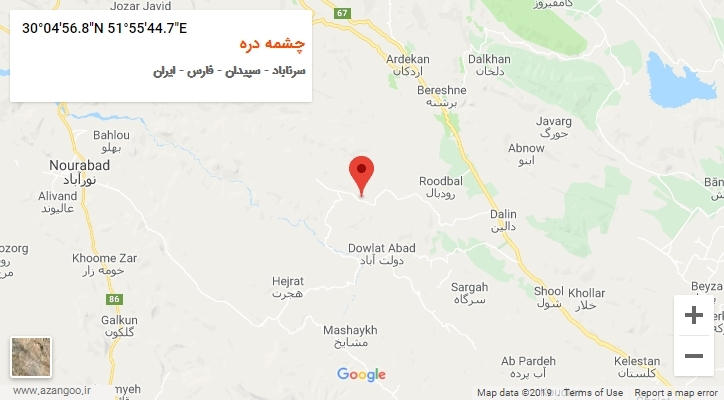 روستای چشمه دره بر روی نقشه