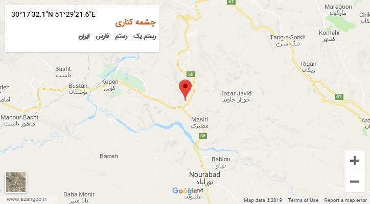 روستای چشمه کناری بر روی نقشه