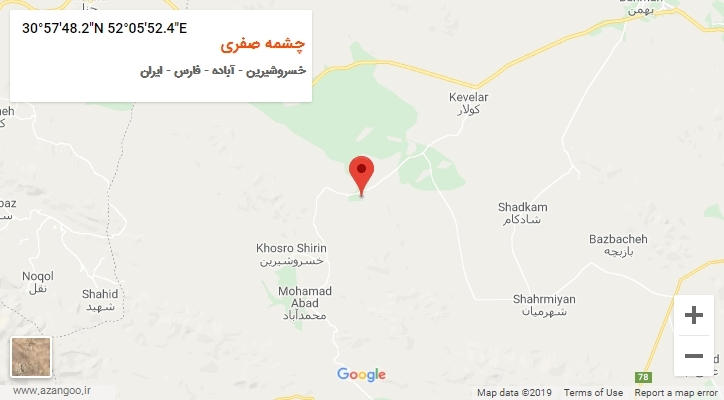 روستای چشمه صفری بر روی نقشه