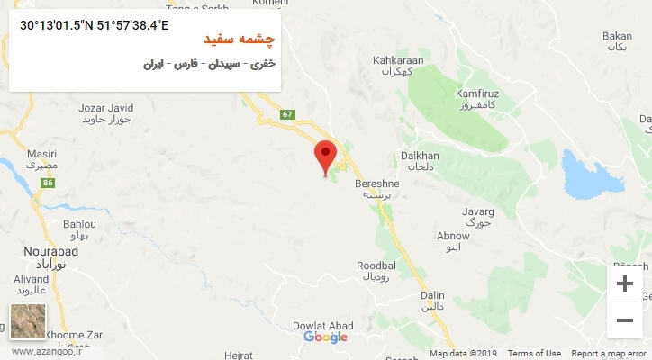 روستای چشمه سفید بر روی نقشه