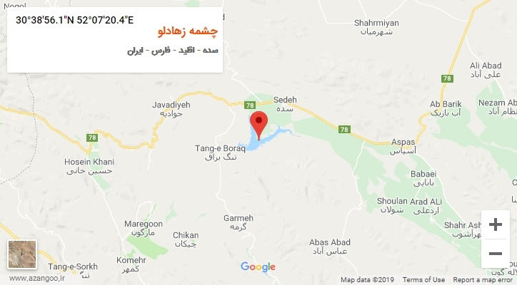 روستای چشمه زهادلو بر روی نقشه