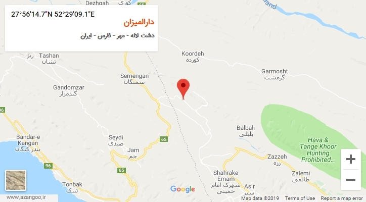 روستای دارالمیزان بر روی نقشه