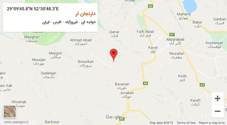 روستای دارنجان لر بر روی نقشه