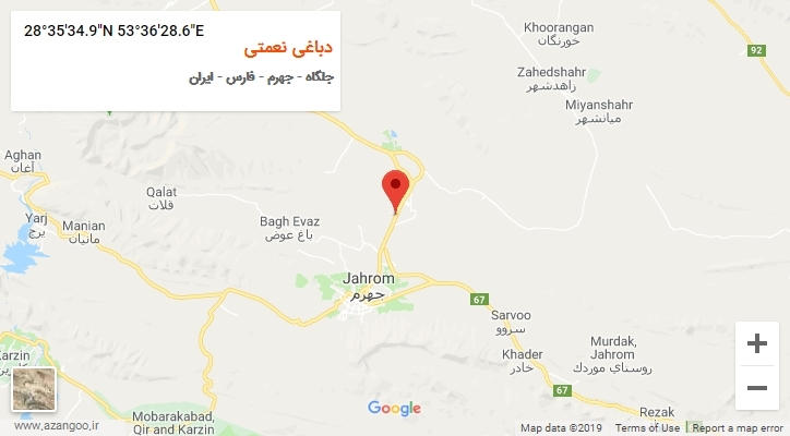 روستای دباغی نعمتی بر روی نقشه