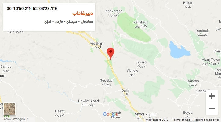 روستای دبیرشاداب بر روی نقشه