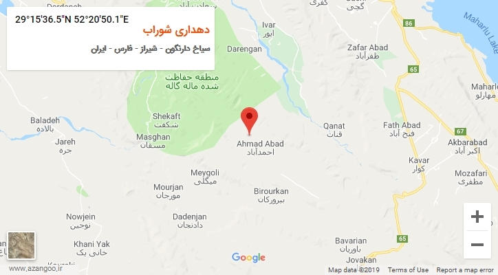 روستای دهداری شوراب بر روی نقشه