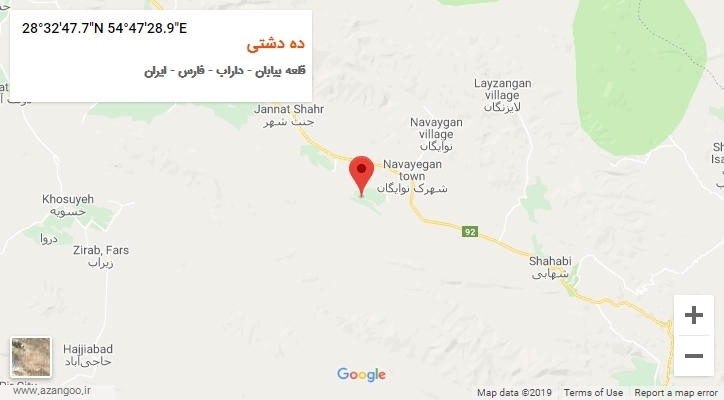 روستای ده دشتی بر روی نقشه