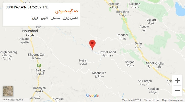 روستای ده گپمحمودی بر روی نقشه