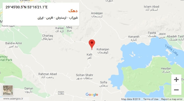 روستای دهک بر روی نقشه