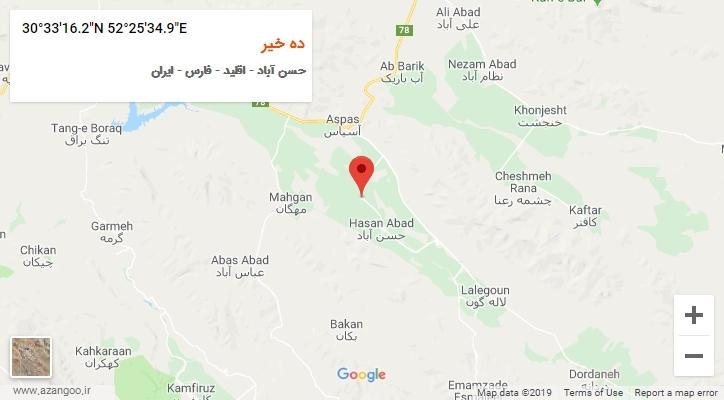 روستای ده خیر بر روی نقشه