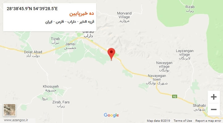 روستای ده خیرپایین بر روی نقشه