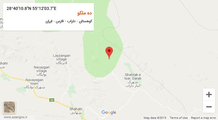 روستای ده ملکو بر روی نقشه