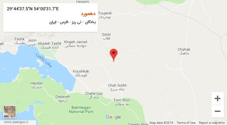 روستای دهمورد بر روی نقشه