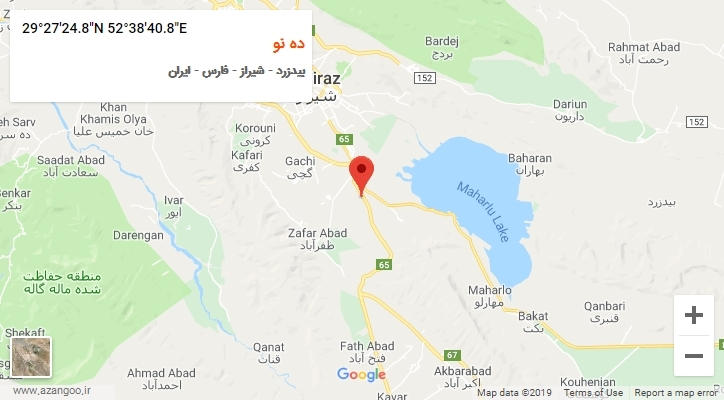 روستای ده نو بر روی نقشه