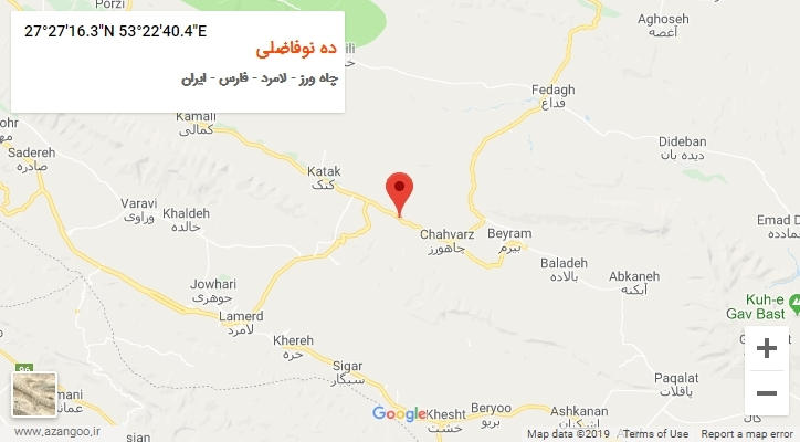 روستای ده نوفاضلی بر روی نقشه