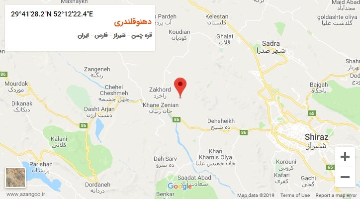 روستای دهنوقلندری بر روی نقشه