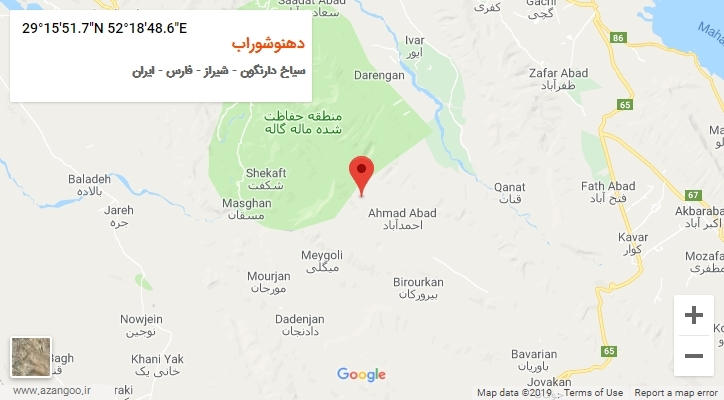 روستای دهنوشوراب بر روی نقشه