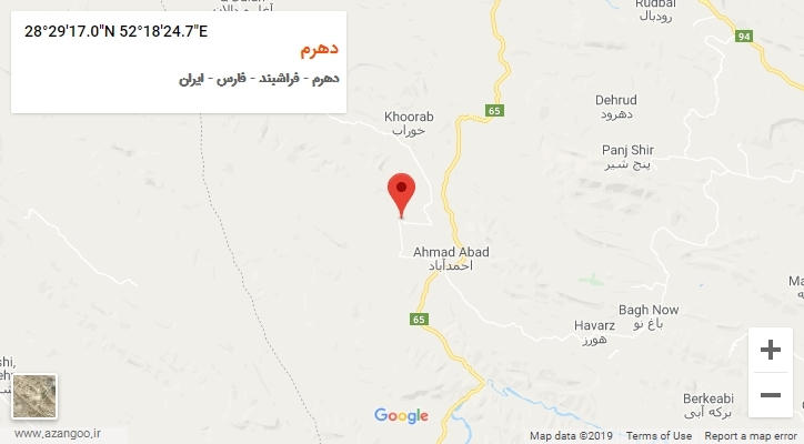 روستای دهرم بر روی نقشه
