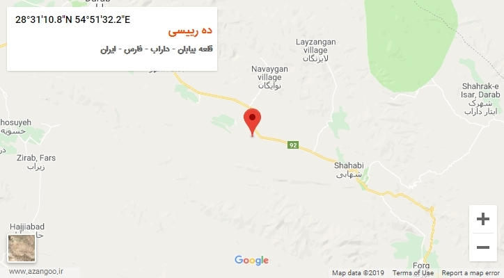 روستای ده رییسی بر روی نقشه
