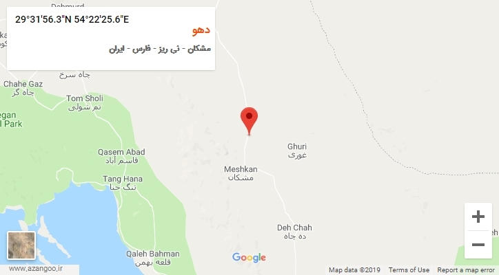روستای دهو بر روی نقشه