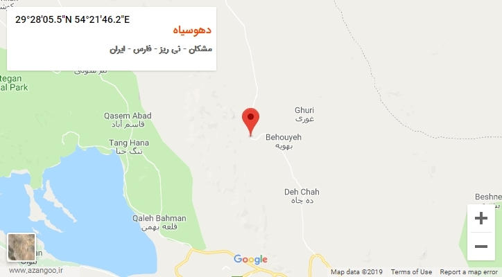 روستای دهوسیاه بر روی نقشه