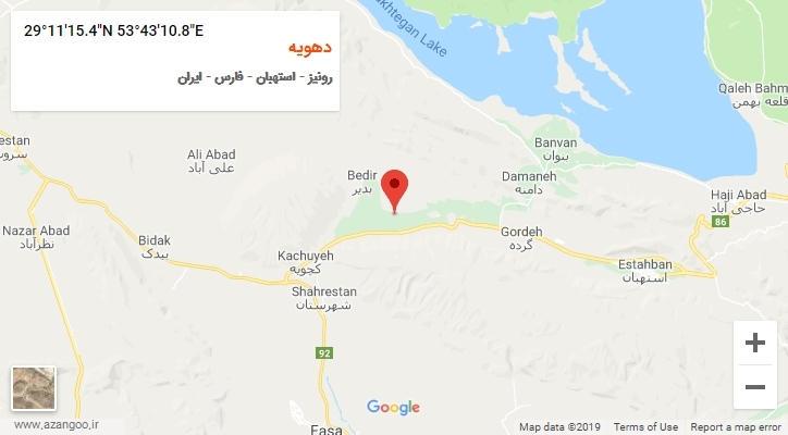 روستای دهویه بر روی نقشه