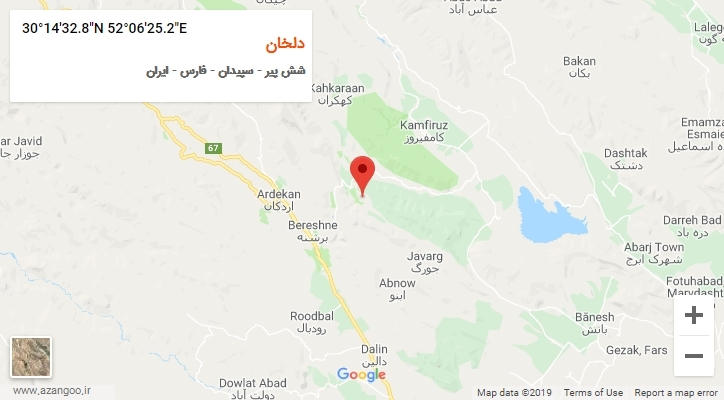 روستای دلخان بر روی نقشه