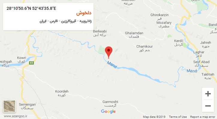 روستای دلخوش بر روی نقشه