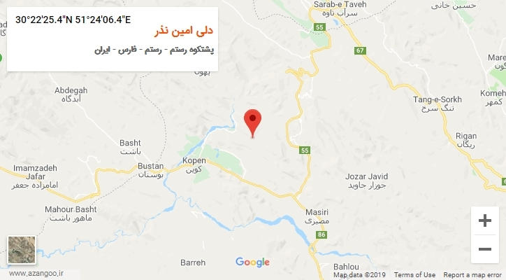 روستای دلی امین نذر بر روی نقشه
