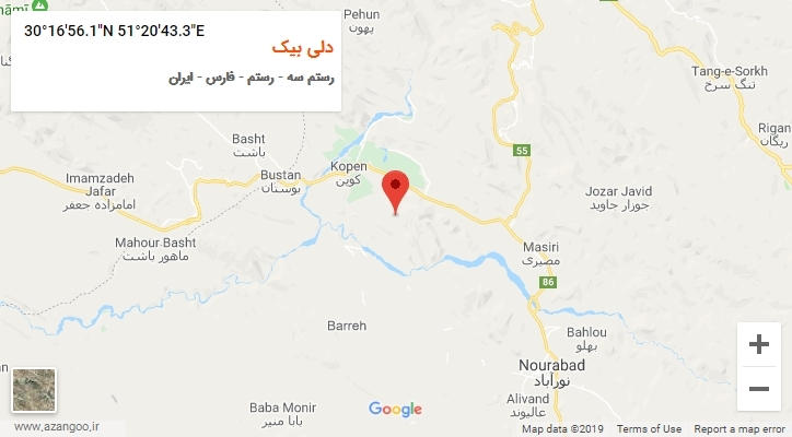 روستای دلی بیک بر روی نقشه