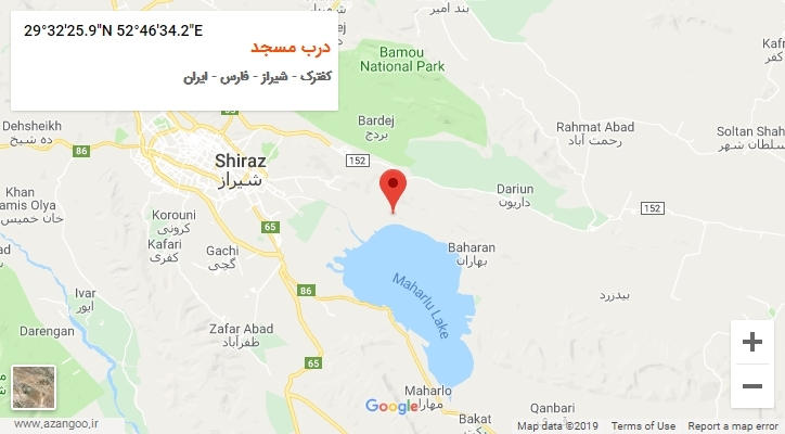 روستای درب مسجد بر روی نقشه