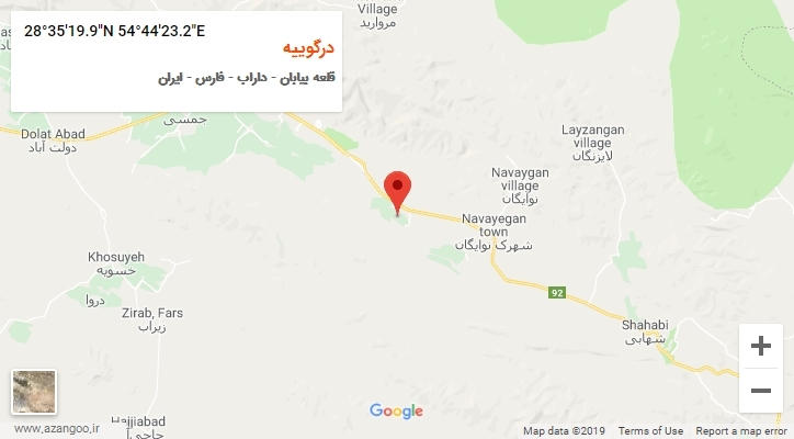 روستای درگوییه بر روی نقشه
