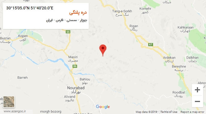 روستای دره پلنگی بر روی نقشه