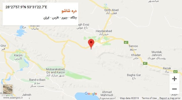 روستای دره شاشو بر روی نقشه