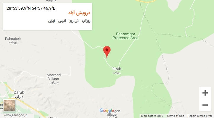 روستای درویش آباد بر روی نقشه