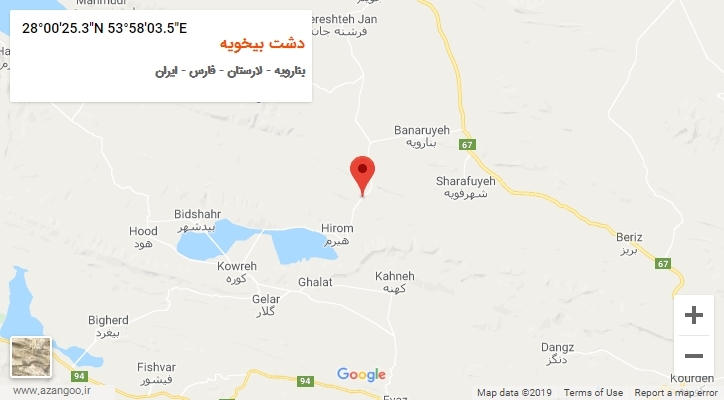 روستای دشت بیخویه بر روی نقشه