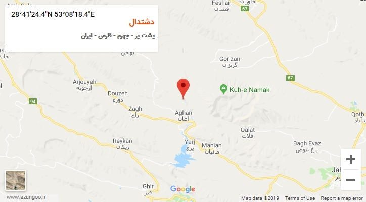 روستای دشتدال بر روی نقشه
