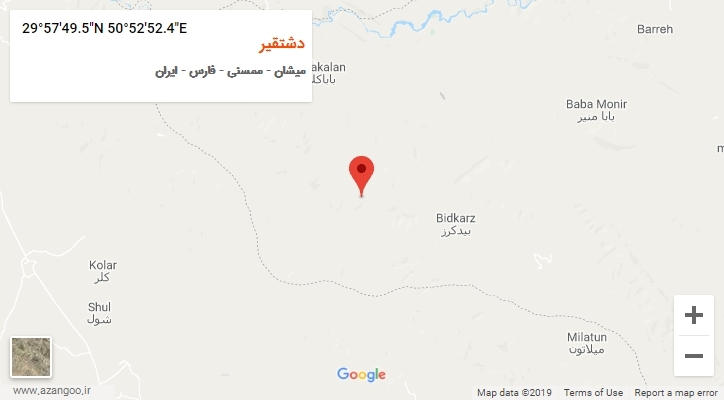روستای دشتقیر بر روی نقشه