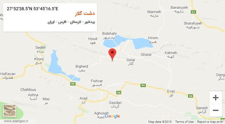 روستای دشت گلار بر روی نقشه